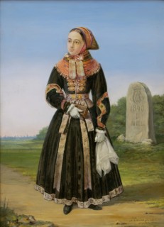Farmer woman from Amager, 1843. Creator: Johan Christoffer Boklund.