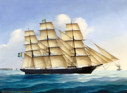 The ship Indiaman, 1864. Creator: Heinrich Petersen.