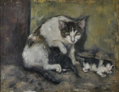 The cat mother, (c1930s). Creator: Ida Eléonora de Schulzenheim.