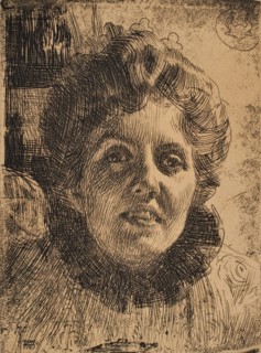 Aurore Oxenstierna-Klintberg, 1909. Creator: Anders Leonard Zorn.