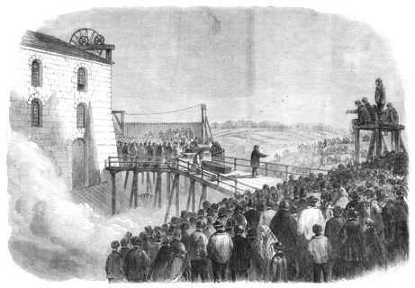 The Fatal Accident at New Hartley Colliery: removal of the coffins containing the bodies, 1862. Creator: Unknown.