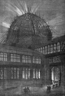 Progress of the International Exhibition Building: Night effect of the Western Dome..., 1862. Creator: M Jackson.