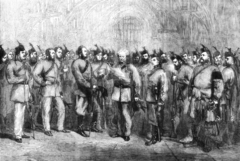 The London Scottish Volunteers, 1862. Creator: W Thomas.
