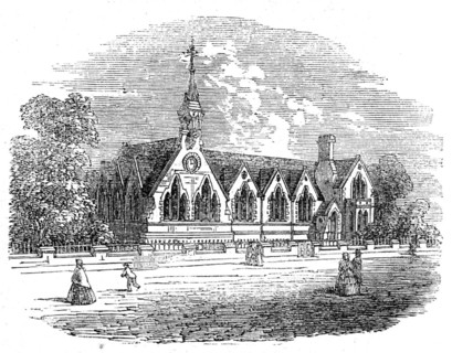 New schools at Long Ashton, near Bristol, 1862. Creator: Unknown.