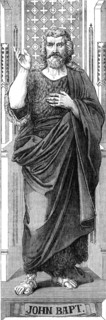 Figures prepared by Baron von Hess for a painted window in Glasgow Cathedral: John the Baptist, 1862 Creator: Unknown.