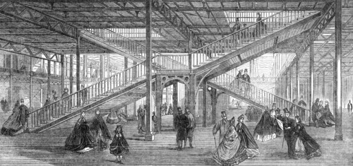 Progress of the International Exhibition Building: the stairs, 1862. Creator: Unknown.