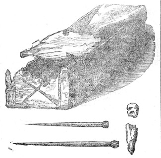 Roman leaden coffin found in Bethnal-Green, 1862. Creator: Unknown.