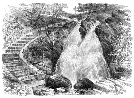 Pisciculture - ponds at home and abroad: salmon-stairs, 1862. Creator: Unknown.