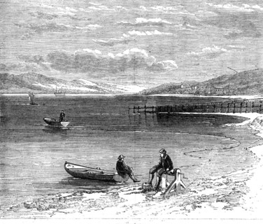 Salmon-fishing on the River Tay: watching, 1862. Creator: Unknown.