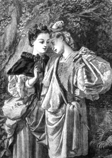 Rosalind and Celia ("As You Like It", by Miss Edwards in the Exhibition of the Society..., 1862. Creator: W Thomas.