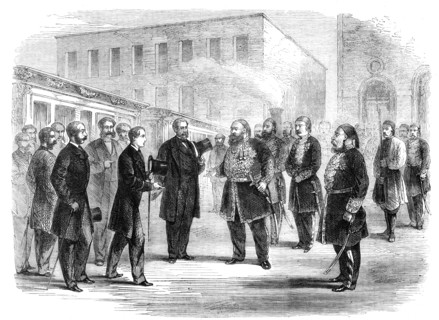 The Prince of Wales' Visit to Egypt: Reception of His Royal Highness by Said Pacha..., 1862. Creator: Unknown.