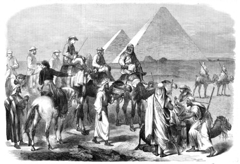 The Prince of Wales' Visit to Egypt: a portion of the Royal Party leaving the encampment..., 1862. Creator: Unknown.