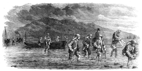 The Prince of Wales in Egypt: the Royal Party landing on the Arabian coast, on their..., 1862. Creator: Unknown.