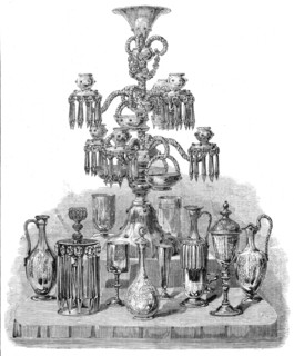The International Exhibition: group of glass by Powell and Sons, 1862. Creator: Unknown.