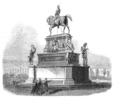 The International Exhibition: monument of Charles Albert, the late King of Piedmont..., 1862. Creator: Unknown.