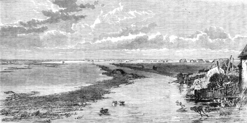 The Flood in the Fens: view from Islington Bridge, 1862. Creator: Unknown.