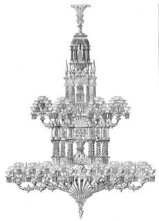 The Great Chandelier by Defries in the International Exhibition, 1862. Creator: Unknown.