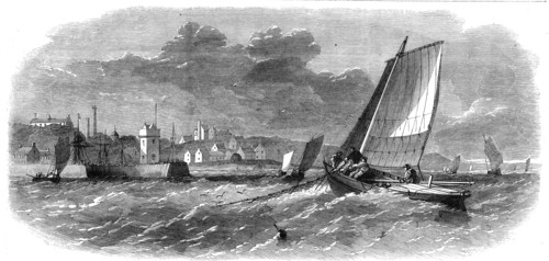 White-fish fisheries: fishing boats off Dysart, 1862. Creator: Unknown.