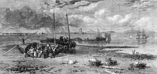 Newhaven Pier: the fishing-boats arrived, 1862. Creator: Unknown.