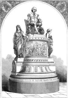 Plaster Monument of Shakspeare, modelled by the late J. E. Thomas, 1862. Creator: Robert Dudley.