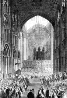 The Choral Festival in Peterborough Cathedral, 1862. Creator: Mason Jackson.