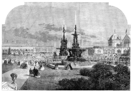 The procession in the Horticultural Society's Gardens, 1862. Creator: Unknown.