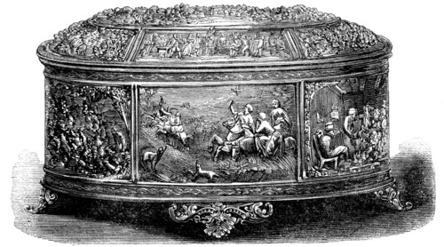 Casket presented to Mr. Stevens, Secretary to the County Fire Office, 1862.  Creator: Unknown.