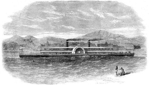 The East India Steam Navigation Company's steamer Stanley, running on the Ganges, 1862.  Creator: Unknown.