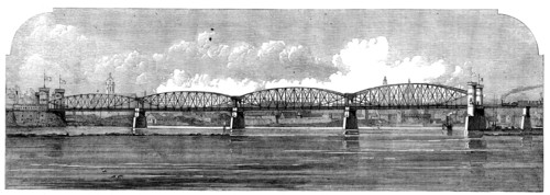 New railway-bridge over the Rhine, near Mayence, 1862. Creator: Unknown.