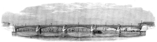 Intended new bridge over the Thames at Blackfriars, 1862. Creator: Unknown.