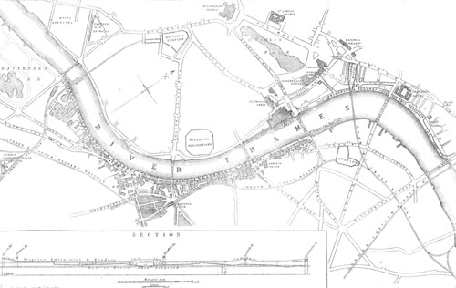 Plan of the Thames Embankment, 1862. Creator: John Dower.