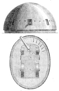 Smith's locomotive battery, 1862. Creator: Unknown.