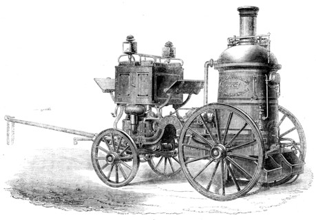 The International Exhibition: Merryweather and Son's patent steam fire-engine, 1862. Creator: Unknown.