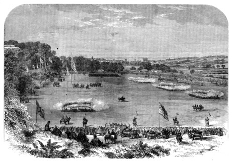 Volunteer fete at Crown, Point, near Norwich: the Review, 1862. Creator: Unknown.