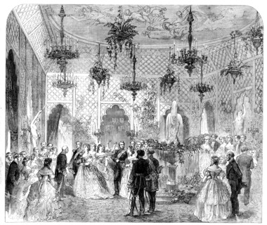 Soirée given...by the Burgomaster and Common Council of Brussels, at the Hotel de Ville..., 1862. Creator: Unknown.