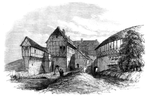 Luther's house at Wartburg - from a sketch by our special artist, 1862. Creator: Unknown.