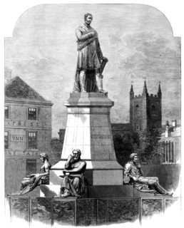 The Monument to George Stephenson at Newcastle-on-Tyne, 1862. Creator: Mason Jackson.