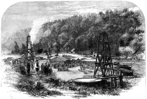 Oil-springs at Tarr Farm, Oil Creek, Venango County, Pennsylvania, 1862. Creator: Unknown.