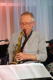 Tom Barford, Stan Sulzmann’s Neon Orchestra, Watermill Jazz Club, Dorking, Surrey, Nov 2023. Creator: Brian O'Connor.