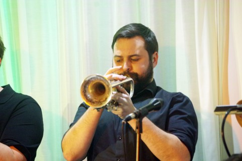 George Hogg, Stan Sulzmann’s Neon Orchestra, Watermill Jazz Club, Dorking, Surrey, Nov 2023. Creator: Brian O'Connor.