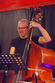 Liran Conran, Guido Spannocchi Quartet, Verdict Jazz Club, Brighton, East Sussex, Sept 2023. Creator: Brian O'Connor.