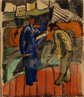 A Seaman and a Chinese, 1910-1912. Creator: Tatlin, Vladimir Evgraphovich (1885-1953).