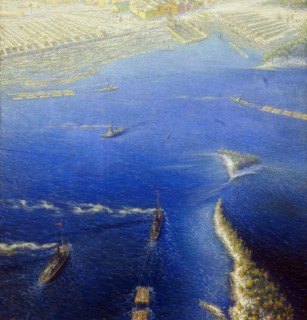 Timber rafting. Creator: Tsvetkov, Boris Ivanovich (1895-1953).