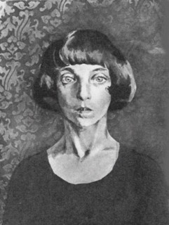 Portrait of the poet Marina Tsvetaeva (1892-1941). Creator: Vysheslavtsev, Nikolai Nikolayevich (1890-1952).
