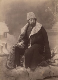 Photo portrait of the merchant of the 2nd guild Vasily Ivanovich Karnakov, 1890. Creator: Akselrod.