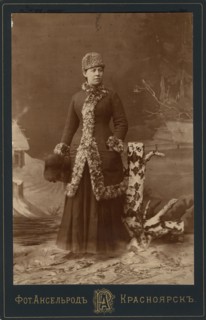 Photo portrait of Antonina Lazarevna Sisina, 1890. Creator: Akselrod.