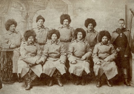 A group of military Cossacks, 1880. Creator: Unknown.