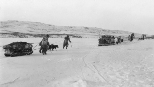 Eskimos on their way to the sea, between c1900 and 1929. Creator: Unknown.
