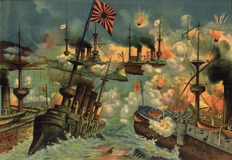 Unparalled Battle of the "Variag" and the "Koreets" at Chemul'po, 1904. Creator: Unknown.