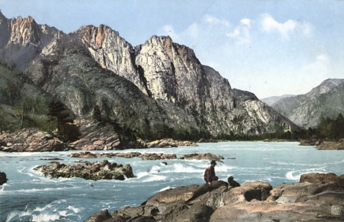 Rapid on the Katun River Above the Village of Chemal, 1911-1913. Creator: Sergei Ivanovich Borisov.